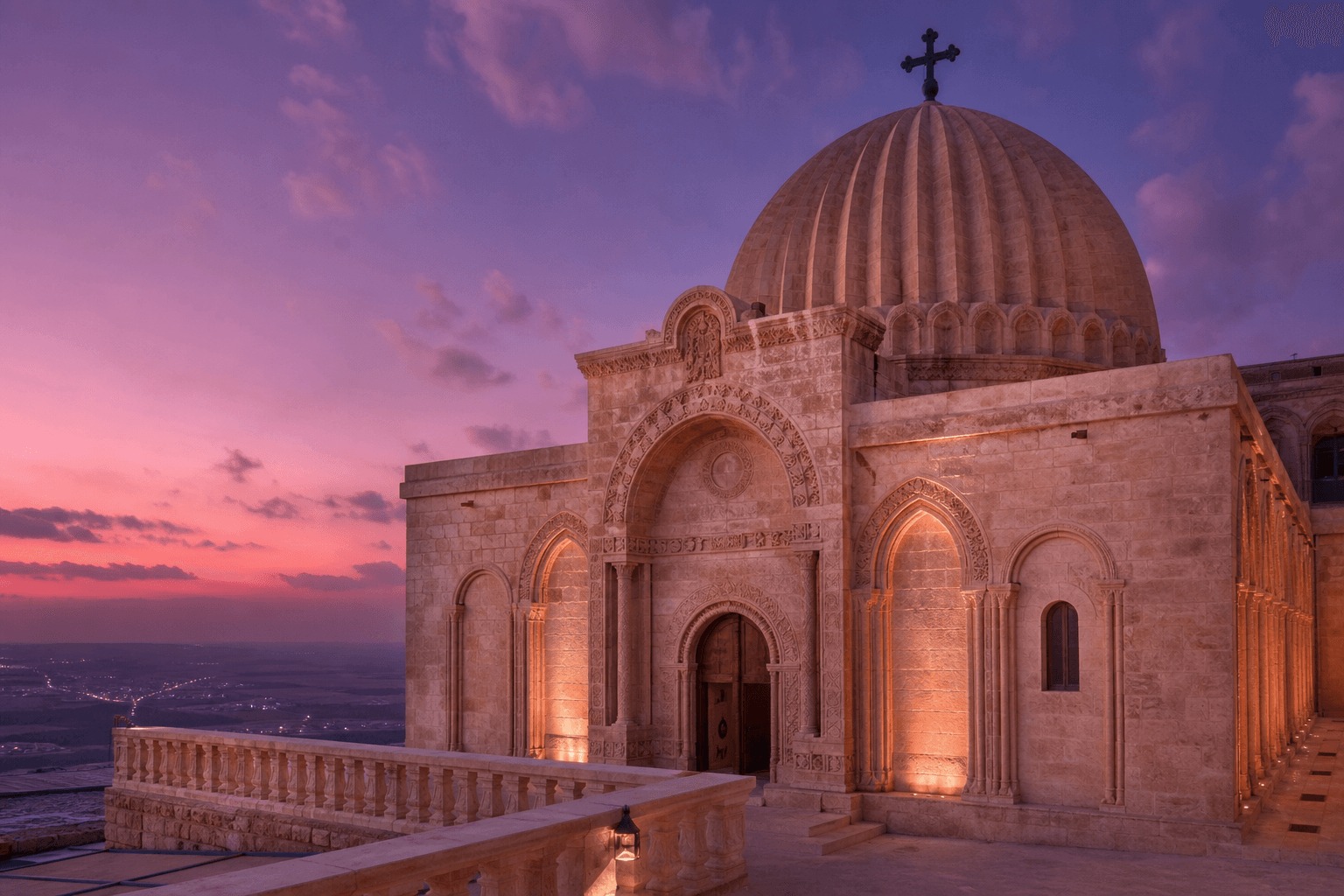 Mardin taş mimarisi ve tarihi kilise atmosferi